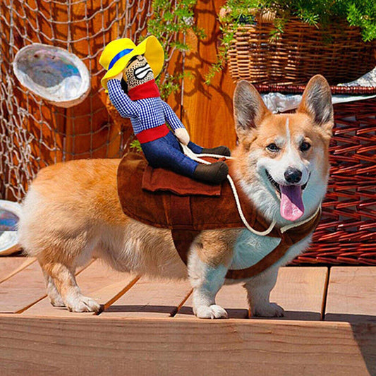 Didisfraz de jinete vaquero para Mascotas