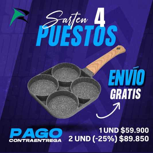 Sartén Antiadherente 4 Puestos